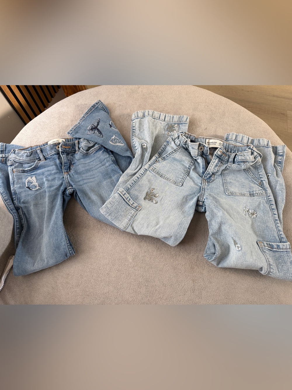 2 pairs of abercrombie  Embroidered Denim Jeans